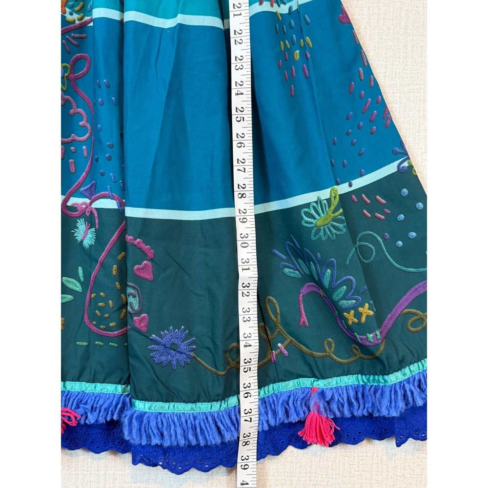 Disney Store Encanto Mirabel Costume Dress Girls Size 7/8 Embroidered Halloween - Picture 7 of 11